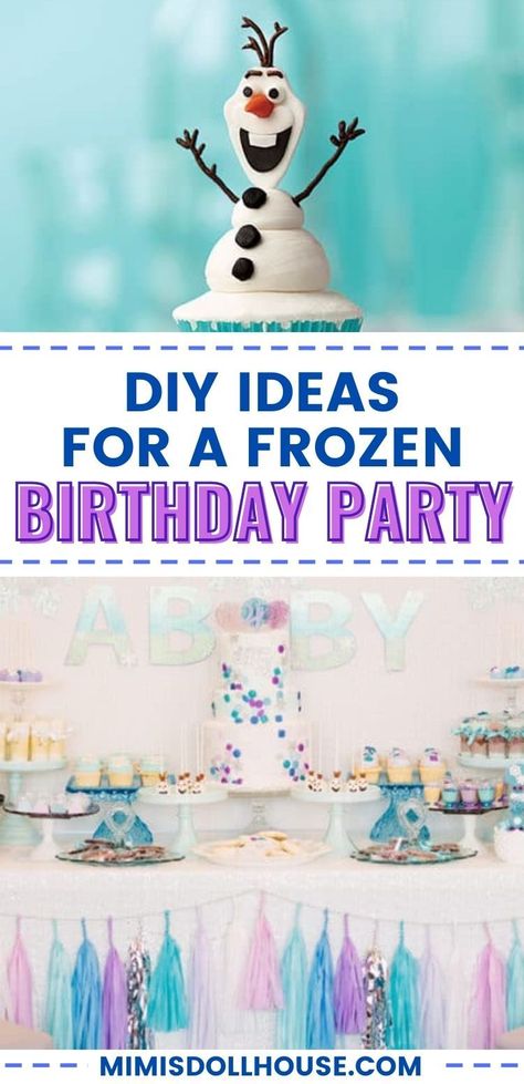 Ideas for Frozen Parties, Desserts and Crafts! Looking for the perfect party theme for your princess or Frozen loving kiddo? Kick your Frozen party off in style with some of the best, most creative and SUPER adorable Frozen desserts, crafts and so much more!! #frozen #princess #frozenparty #partyideas #birthday #birthdayparty #partyfood #desserts #baking #foodideas #olaf #elsa #birthdayparty #kids #kidparty #cupcakes #cake Elsa And Olaf Birthday Party, Frozen Cupcakes Birthday, Frozen Party Ideas, Frozen Party Table, Frozen Dessert Table, Frozen Princess Party, Ice Princess Party, Olaf Cupcakes, Olaf Birthday Party