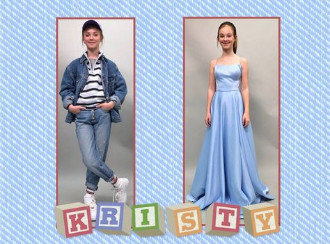 Kristy Thomas Dress, Kristy Babysitters Club Outfits, Babysitters Club Costume, The Babysitters Club Outfits, Kristy Babysitters Club, The Babysitter Club, Kristy Thomas, Light Blue Gown, Sophie Grace