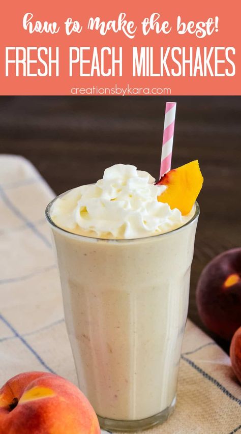 Peach Shake Recipe, Homemade Shakes, Milk Shake Recipes, Peach Milkshake Recipe, Satisfying Smoothies, Peach Shake, Adele Birthday, Ice Cream Shakes, Peach Milkshake