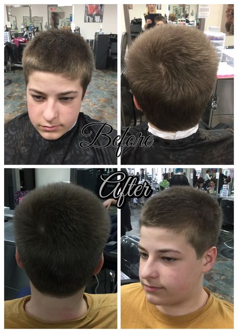 Haircut using clippers over clipper comb on sides and 1" clipper guard on top. 1/11/16 Buzzcut Haircut, Men's Haircuts, Haircuts For Men, Comb, Short Hair, Short Hair Styles, Hair Cuts, I Hope, Portfolio