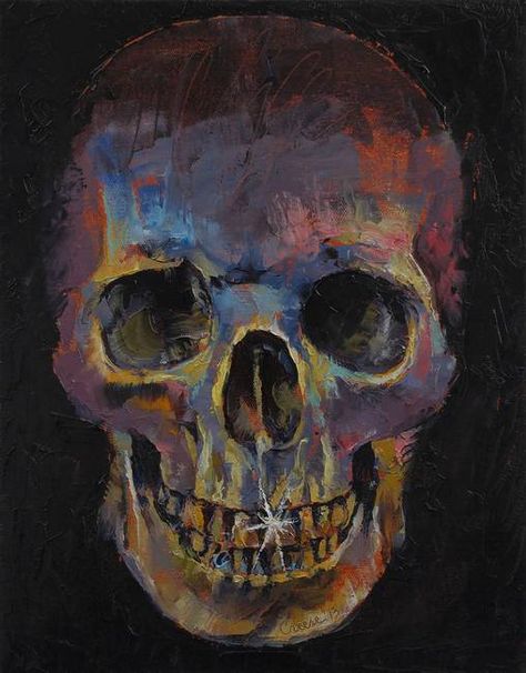 Painting Skull, Trieste Italy, Skull Painting, Skull Artwork, Black Skull, Muted Blue, Lightning Strikes, Sugar Skulls, Grim Reaper