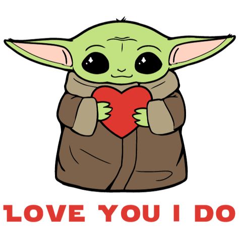 Simple Star Wars Drawings, Star Wars Drawings Easy, Baby Yoda Clipart, Baby Yoda Drawing, Baby Yoda Valentine, Yoda Canvas, Yoda Clipart, Yoda Drawing, Valentine Drawing