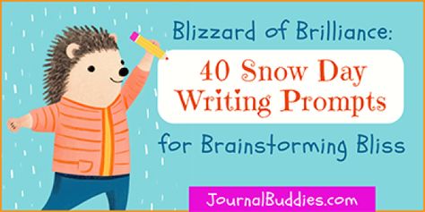 Snow days mean no school and lots of fun! But what if you could have even more fun by writing? Our 40 cool snow day writing prompts will get your elementary kid's imagination going and rev up their snow day adventures! Snowy landscapes, magical adventures, and heartwarming tales are waiting! #SnowDayWritingPrompts #SnowDayWriting #JournalBuddies Holiday Writing Prompts, Writing Magic, Free Printable Journal, Journal Prompts For Kids, Journal Topics, Holiday Writing, No School, Writing Prompts For Kids, Daily Journal Prompts