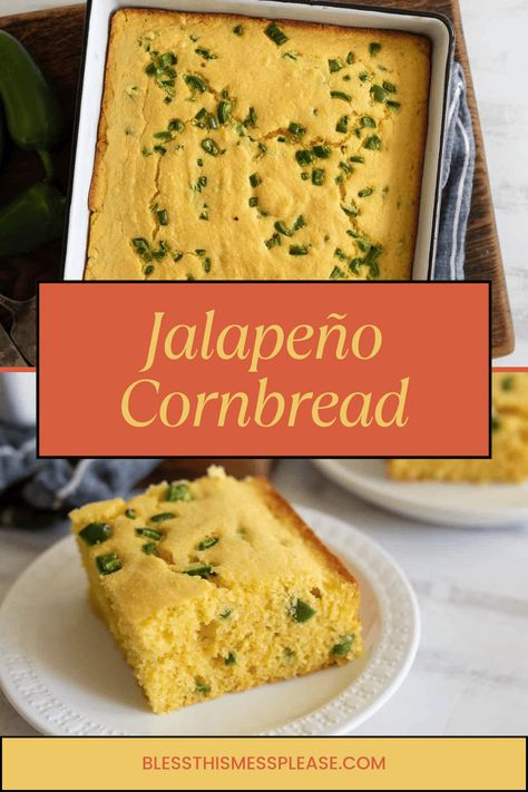 Master this easy jalapeño cornbread recipe with the perfect balance of sweet, savory, and spicy. Ready in just 30 minutes using simple pantry ingredients. Get that crispy crust and moist center every time! Sweet Jalapeño Cornbread Recipe, Sweet Jalapeño Cornbread, Cheese Cornbread Recipe, Jalapeno Cornbread Recipe, Jalapeño Cornbread Recipe, Zucchini Cornbread, Spicy Cornbread, Easy Cornbread Recipe, Delicious Cornbread