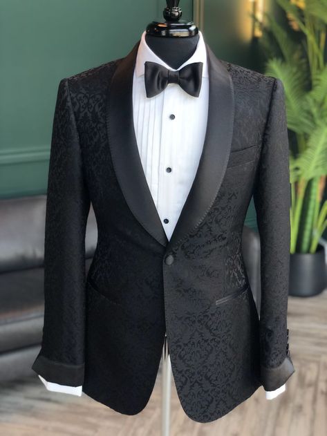 Black Tuxedo Wedding, Indian Wedding Clothes For Men, Stylish Mens Suits, Bespoke Suits, Black Dinner, Classy Suits, Dress Suits For Men, Custom Suits, Mens Suit Jacket