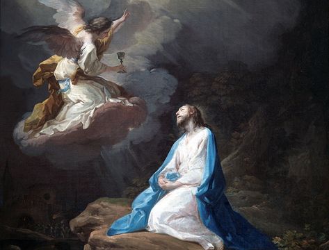 The 5 Sorrowful Mysteries in Sacred Art The Agony In The Garden, Celestial Images, Agony In The Garden, Salve Regina, Jesus Christ Painting, Life Of Christ, Pictures Of Jesus Christ, Jesus Christ Images, Biblical Art