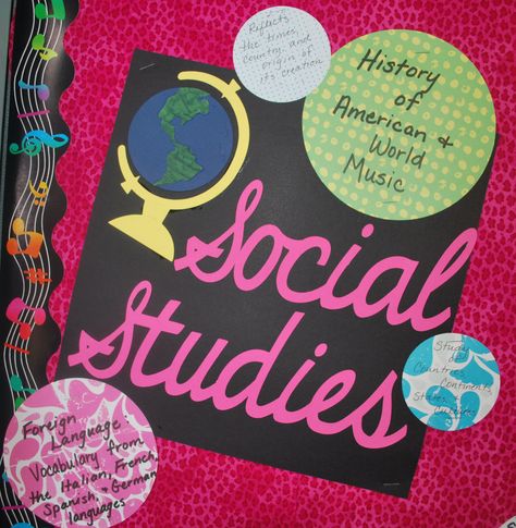 Social Studies Science Notebook Cover, Cover Page For Project, File Decoration, Diy Gift Box Template, Social Studies Projects, Project Cover Page, Social Studies Notebook, Holiday Homework, File Decoration Ideas