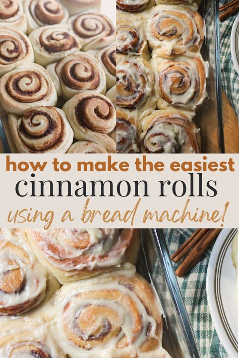 cinnamon bread in bread maker Bread Machine Cinnamon Rolls, Best Cinnamon Roll Recipe, Gluten Free Bread Machine, Cinnamon Rolls With Cream, Cinnamon Rolls With Cream Cheese, Overnight Cinnamon Rolls, Cinnamon Roll Bread, Cinnamon Roll Dough, Cinnamon Rolls Easy