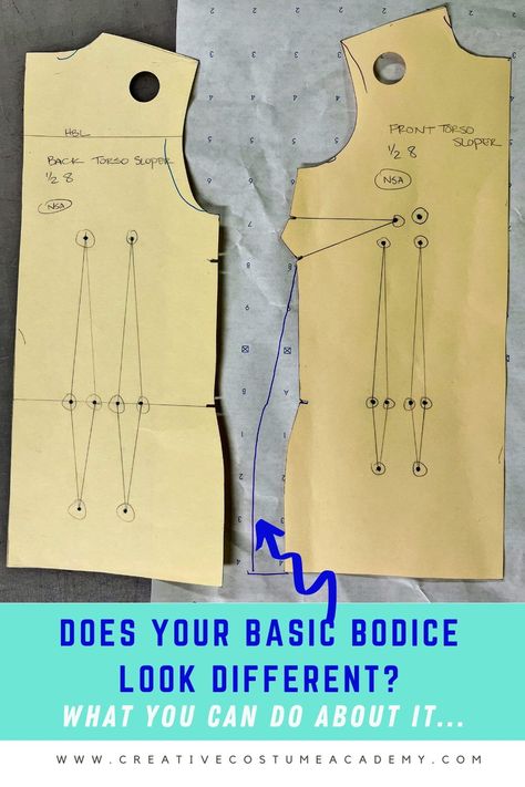 You are learning how to make your sloper, following along the sloper tutorial because you know how important it is and how helpful it will be, but yours doesn't look like the example, did you do something wrong? Probably not! In this video I share why and how you sloper may look different. Pattern Drafting Tutorials For Beginners, Advanced Sewing Techniques, Pattern Making Books, Pattern Drafting Tutorials, Pattern Hack, Dress Patterns Free, Pattern Drafting, Dress Sewing Patterns, Sewing Techniques