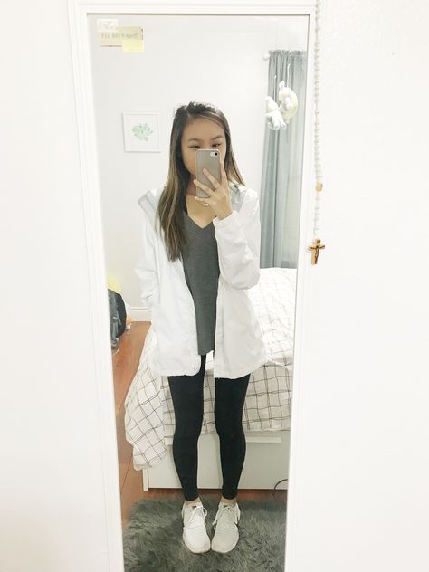 White Raincoat Outfit, White Rain Jacket Outfit, White Rain Jacket, Raincoat Outfit, Fit Pics, Summertime Outfits, Mirror Pics, Area 51