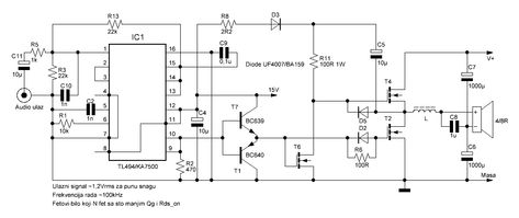 Class D AMP using only TL494 | diyAudio Class D Amplifier Circuit Diagram, Denon Avr, Amplificatori Audio, Diy Audio Projects, Diy Amplifier, Simple Circuit, Class D Amplifier, Speaker Wire, Power Amp