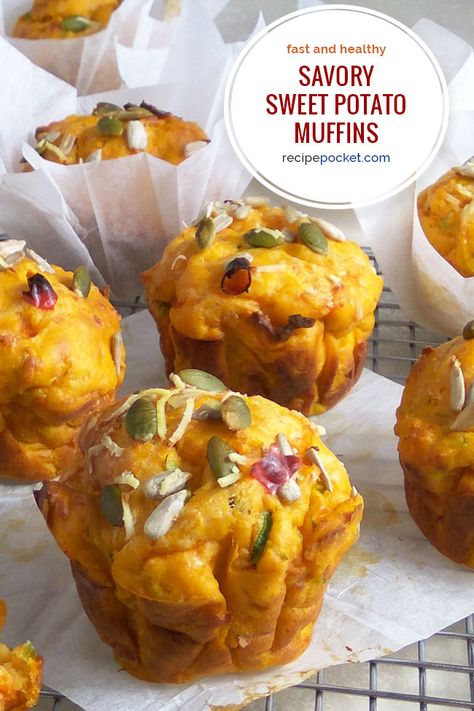 Healthy Egg Muffins, Healthy Lunchbox Snacks, Sweet Potato Muffin Recipe, Puff Pastry Snacks, Savory Sweet Potato, Eggs And Sweet Potato, Egg Muffins Healthy, Savory Muffins Recipes, Egg Muffins Recipe