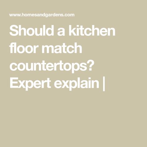 Should a kitchen floor match countertops? Expert explain | Home Depot Countertops, Light Kitchen Floor, Dark Kitchen Floors, Kitchen Design Countertops, Kitchen Eating Areas, Countertop Backsplash, Wooden Countertops, Dark Countertops, Countertop Options