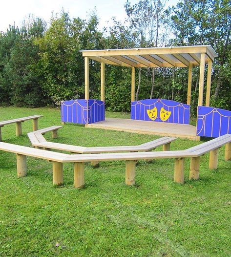 Endeavour Stage ... Diy Playground Ideas, Playground Backyard Landscaping, School Outdoor Classroom, Outdoor Learning Spaces, Outdoor Play Spaces, Outdoor Stage, Playground Ideas, Kids Indoor Playground, Outdoor Play Areas