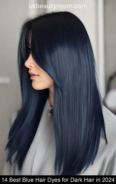 Are you looking for the best blue hair dye for dark hair? If you have black hair or brown hair and want to change your hair color to midnight Plum Black Hair, Best Blue Hair Dye, Hair Dye For Dark Hair, Dark Blue Hair Dye, Dye For Dark Hair, Black Hairstyle Ideas, Blue Black Hair Dye, Blue Brown Hair, Black Hair Ideas