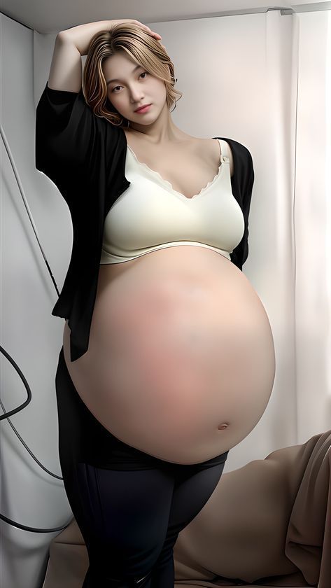 Pregnant Belly Huge, Fly Bra, Big Pregnant, Pregnant Belly Painting, Anime Pregnant, Mom Belly, Pregnancy Belly Photos, Exercise During Pregnancy, Beautiful Pregnancy