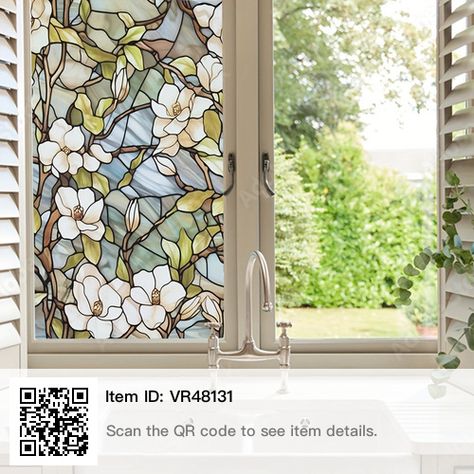 Glass Window Sticker, Christmas Window Stickers, Stained Glass Window Film, زجاج ملون, Flower Window, Privacy Film, Window Privacy, Window Film Privacy, Window Films