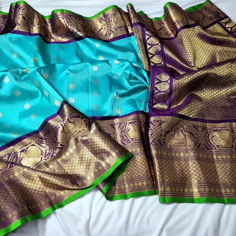 💥💥💥EXCLUSIVE HANDWOVEN GADWAL PATTU SAREES WITH KUTTU BORDERS,, ,, RICH PALLU WITH CONTRAST BLOUSE *PRICE 21900* vkt Gadwal Pattu Sarees, Gadwal Sarees, Contrast Blouse, Blouse Price, Pattu Sarees, Borders, Hand Weaving, Saree, Quick Saves