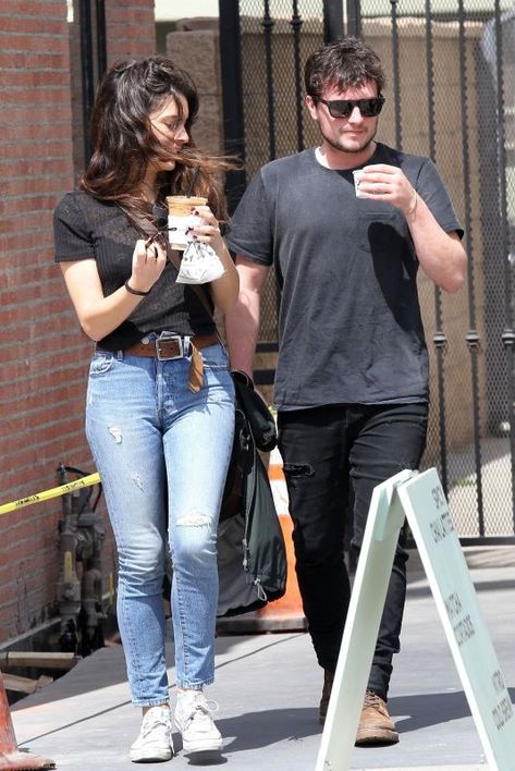 CLAUDIA TRAISAC and Josh Hutcherson Leaves Alfred’s Coffee in Los Angeles Josh Hutcherson And Claudia Traisac, Claudia Traisac, Josh Hutcherson, Mom Jeans, Outfit Ideas, Angeles, Coffee, Quick Saves, Los Angeles