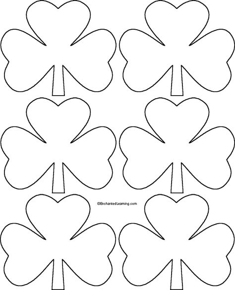 Shamrock template (right click image and "save to downloads" for full-page print) Christmas Templets, St Patricks Day Coloring Pages Free, Shamrock Template, Printable Stencils, St Patric, Fete Saint Patrick, March Crafts, Săpunuri Handmade, St Patricks Crafts