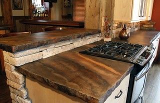 Concrete Countertop Ideas, Rustic Countertops, Cement Countertops, Kitchen Remodel Countertops, Outdoor Kitchen Countertops, Concrete Countertop, Kitchen Countertop Materials, Concrete Ideas, Countertop Colours