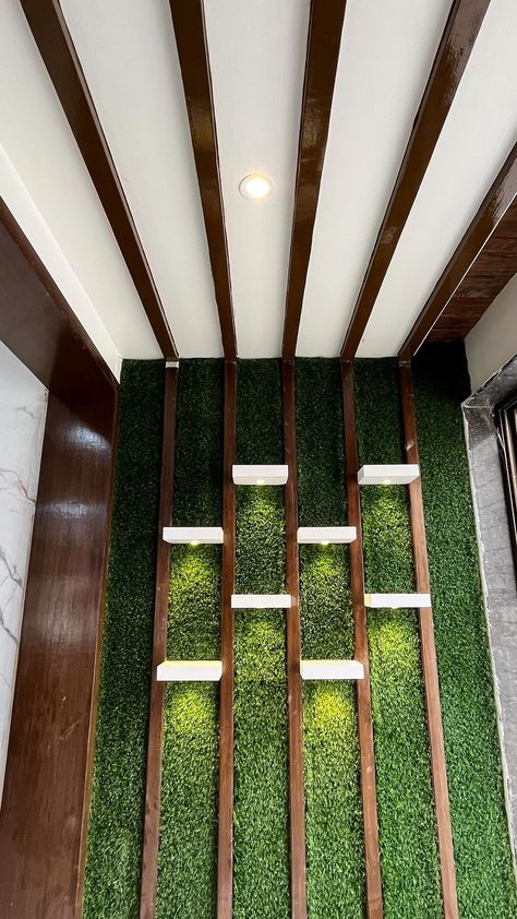 HS interiors’s Instagram profile post: “Artificial grass used for display unit For ongoing bungalow project @pune @interiorshs @interiorshs @interiorshs @id_hitesh_sharma @ . . .…” Backyard Tv, Outdoor Tv Setup, Garden Cinema, Porch Tv, Corner Porch, Tv Solutions, Cinema Outdoor, Deck Lounge, Outdoor Tv Mount