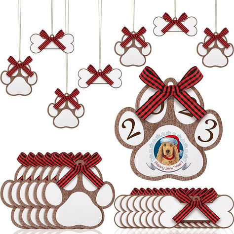 36 Pcs Christmas Dog Bone Wood Crafts Dog Paw Cutouts Wooden Tags Wood DIY Projects Hanging Ornaments Gift Tags Dog Bone Ornaments DIY Craft Embellishments with Bow Knot for Home Party (Black, Red) Dog Bone Ornaments, Wood Diy Projects, Craft Embellishments, Paw Ornament, Christmas Cutouts, Wooden Tags, Bow Knot, Dog Bone, Ornament Crafts