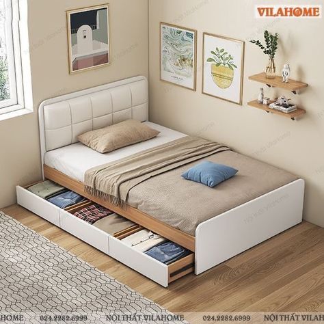 Kids Bed Design, Ideas Habitaciones, Small Apartment Bedrooms, Bed Frame Design, Wooden Bed Design, Bed Design Modern, Small Bedroom Decor, Bedroom Decor Design, King Bed Frame