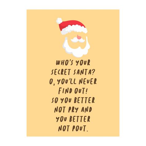 Secret Santa Quotes Sayings, Secret Santa Cards Free Printable, Secret Santa Notes For Coworkers Funny, Secret Santa Sayings Note, Funny Secret Santa Messages, Secret Santa Messages Note, Secret Santa Quotes For Coworkers, Cute Secret Santa Notes, Secret Santa Poems For Coworkers