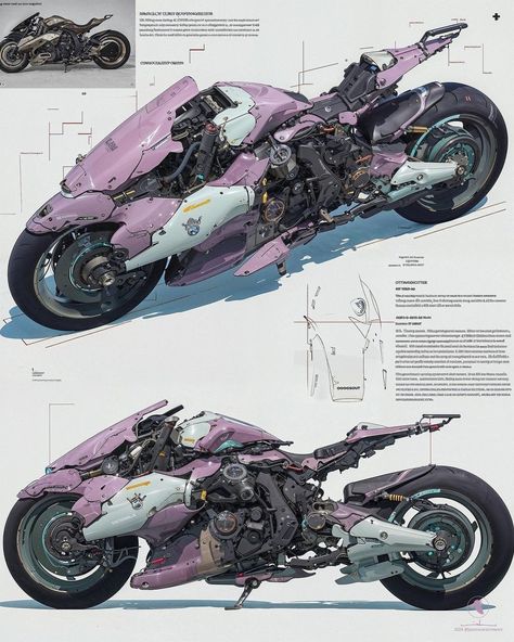 Motorcycle Sci Fi, Cyberpunk Motorcycle Art, Futuristic Vehicle Concept Art, On Motorcycle Reference, Cyberpunk Racer, Sci Fi Motorcycle, Sci Fi Bike, Motorcycle Futuristic, Superhero Vehicles