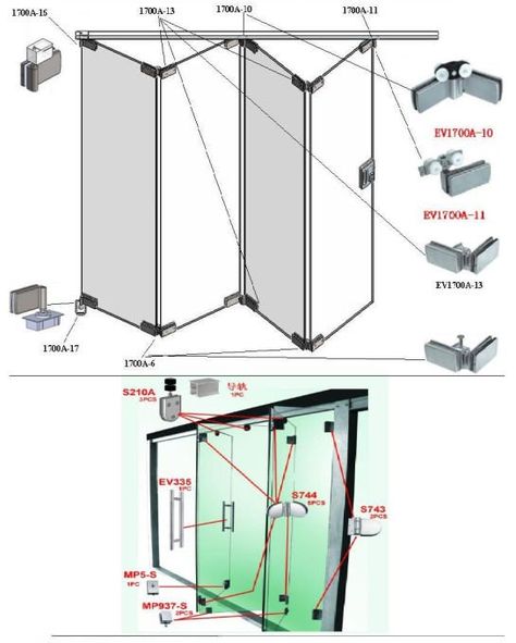 Sliding folding partition