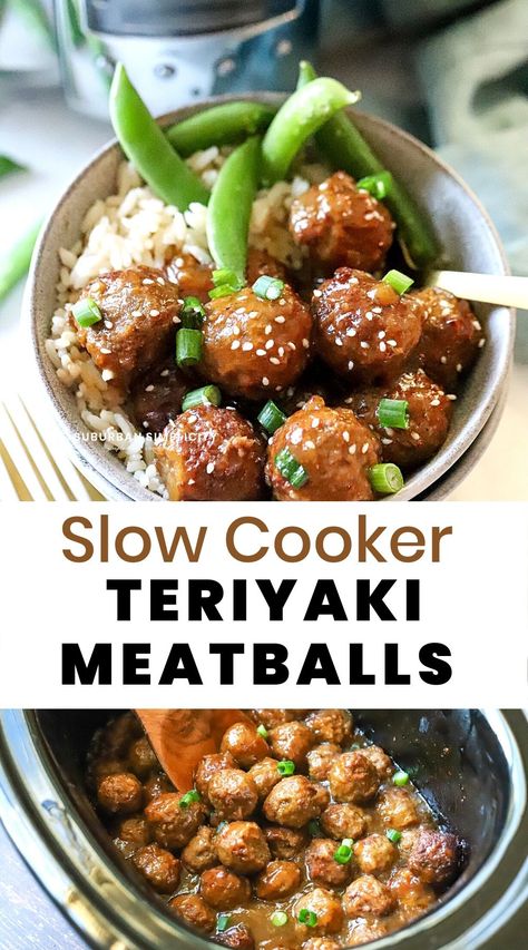 Korean Meatballs Crockpot, Slow Cooker Chinese Recipes, Teriyaki Meatballs Crockpot, Hawaiian Meatballs Crockpot, Homestyle Meatballs, Teriyaki Meatballs Recipe, Meatballs Crockpot, Crockpot Meatballs, Meatball Recipes Crockpot