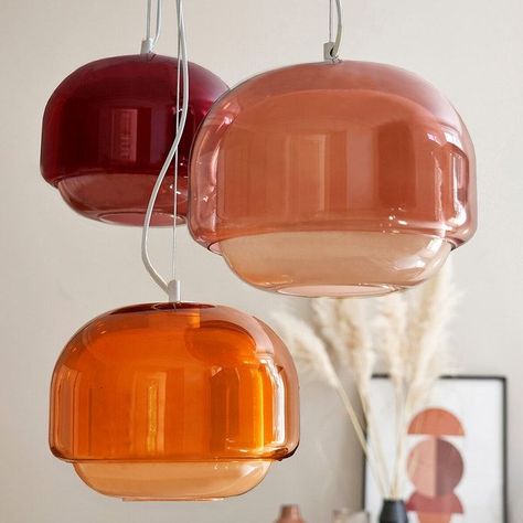 Deco Retro, Glass Ceiling Lights, Pendant Lamp Shade, Design Del Prodotto, Glass Ceiling, Dream House Decor, Interior Inspo, 인테리어 디자인, House Inspiration