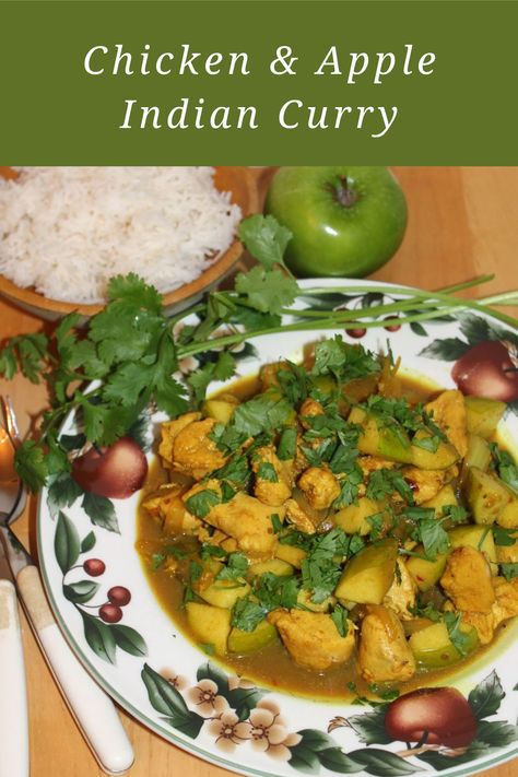 Autumn apples, apple cider, and warm Indian spices come together in this delightful and unique chicken curry meal. Chicken Apple Curry Recipe, Apple Chicken Curry, Apple Curry, Yellow Curry Chicken, Chicken Breast Curry, Autumn Apples, Chicken Lentil, Zesty Chicken, Chicken Apple