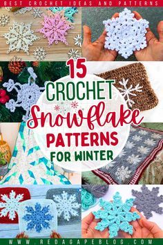 Want some winter and Christmas decorations like a crocheted snowflake? Our crochet snowflake patterns would help you in this respect and make some intricate appliques, motifs, and tapestries ranging from detailed crochet snowflakes (like that in nature!) to simpler designs for beginners, all with helpful video tutorials. Whether for special occasions or every day, these crochet snowflake patterns are all perfect! Crochet Snowflake Blanket, Snowflake Blanket Crochet, Crochet Snowflake Garland, Free Crochet Snowflake Patterns, Crochet Christmas Snowflakes, Snowflake Blanket, Granny Square Pattern Free, Crochet Christmas Trees Pattern, Detailed Crochet