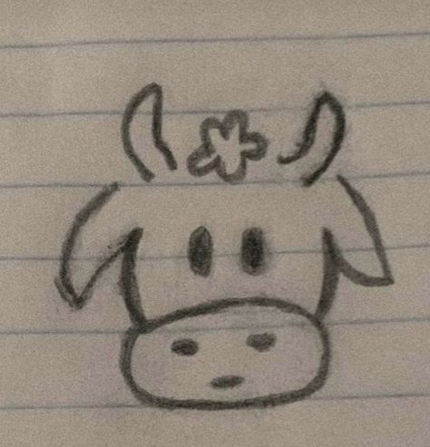 I just like cows How To Draw A Cow Easy, Cow Simple Drawing, Cute Cow Doodle, Easy Cow Drawing, Cow Doodle, Cow Drawing Easy, I Love Cows, Doodle Shoes, Cow Sketch