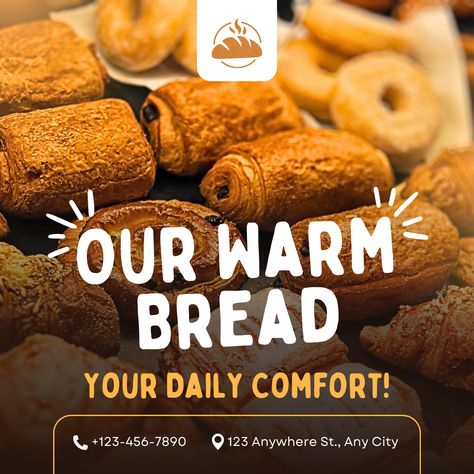 White Brown Modern Minimalist Warm Bread Instagram Post Canva Template  #instagram #socialmedia #ig #story #canva #template #post #social #media #bread #bakery Social Media Bakery Posts, Bakery Social Media Post, Bakery Social Media, Bakery Delivery, Canva Template Instagram, Bread Bakery, Chocolate Bread, Template Instagram, Instagram Post Template