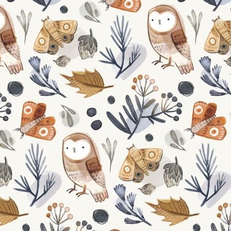 New Designer Alert!✨⁣ What would you make with this beautiful hand painted design? 🦉 @kass_reich_illustration is a Canadian illustrator and animal enthusiast who started her design career creating picture books for very young learners😍. We are in love with the painterly style of her patterns! Head to our bio link to explore Kass's prints, available for purchase on fabric, wallpaper and gift wrap. #Regram via @Bugv4mdnWCA Painterly Texture, Owl Fabric, Sleepy Time, Owl Pet, Time Kids, Owl Bird, Fabric Swatch, Night Sleep, Organic Cotton Knit Fabric