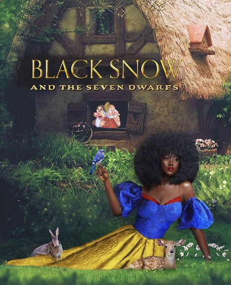 Black Disney Princess, African Princess, Princess Movies, Black Fairy, Black Snow, Black Princess, Princess Cosplay, The Seven Dwarfs, Seven Dwarfs