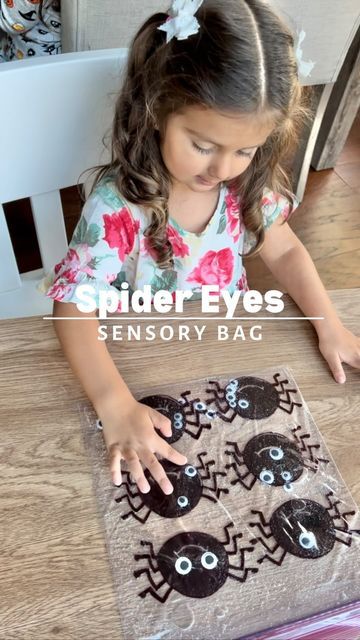 Stephanie & Katrina | Crafty Moms on Instagram: "SPIDERS SENSORY BAG 🕷 👻 
Such a cute idea for a sensory bag! Perfect for October and your kids will love it. You can prepare this activity in advance and tape it to any surface. The best part is that you will only need things you already have at home💡 Did you know that sensory play supports language development, cognitive growth, fine and gross motor skills, problem solving skills, and social interaction. 

To make this you will need:
* Googly eyes (any size would work)
* Hair gel and water 
* Permanent markers 
* Ziploc Bag

How to make it:
* Draw your spiders on a ziploc bag using a permanent marker (you can add numbers too) 
* Pour hair gel (1/2 to 1 cup) and water (1/2 to 1 cup) in a ziploc bag. 
*Add googly eyes
* Remove air bubbles Sensory Bag, Sensory Bags, Work Hair, Kids Work, Ziploc Bag, Arch Shape, Kids At Home, Activity Board, Montessori Baby