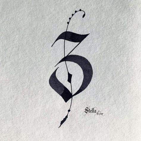 Stellating on Instagram: "“3” - does it look like letter Z? Gothic numbers of my Ikebana collection. #cmalphabet_day30 #calligraphymasterschallenges21" S Font Letter Design, Number 3 Tattoo Ideas, Number 3 Tattoo, Gothic Numbers, Calligraphy Numbers, Numbers Typography, Z Letter, Number Fonts, Design Tattoos