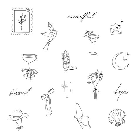 F L A S H S H E E T ! $90 or 2 for $150 ✨ 2-3 inches Link in bio to book 💌 (Select flash sheet tattoo & add ‘summer flash sheet’ for second tattoo) #flashsheet #flashsheettattoo #flashsheetideas #tattooideas #finelinetattooideas #bostonfineline #tinytattoos Fun Flash Tattoo, Girly Tattoo Flash, Fine Line Book Tattoo, Fine Line Tattoo Words, Flash Tattoo Sheet, Tattoo Flash Sheets, Flash Sheet Tattoo, Second Tattoo, Cowgirl Tattoos