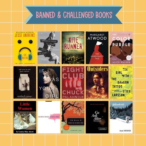 •STOP BANNING BOOKS• ❓QOTD: Do you have any favorite books that are considered banned or challenged? ❓AOTD: two of my faves are perks of being a wallflower and looking for Alaska, both on this list. #bannedbooks #bannedbooksweek #readbannedbooks #booksta #stopbanningbooks Banned Books List, Banning Books, Looking For Alaska, Perks Of Being A Wallflower, Banned Books, Margaret Atwood, George Orwell, Book List, Book Worm