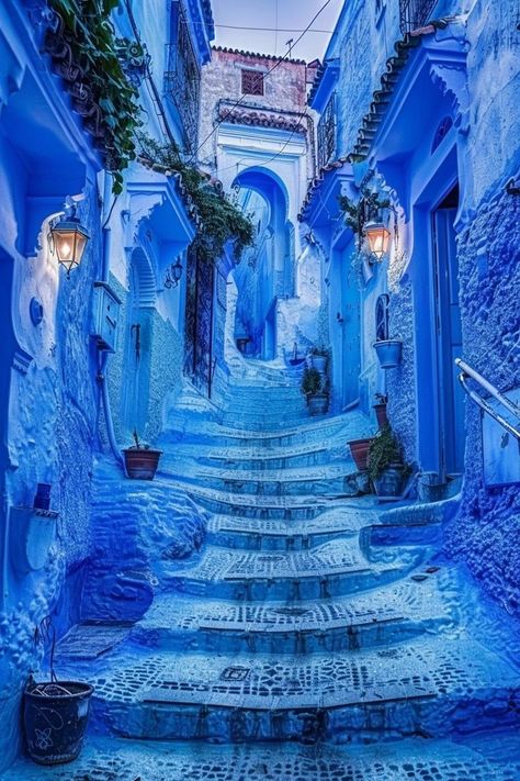 "Explore the blue paradise of Chefchaouen, Morocco! 💙🌄 Wander through its vibrant blue streets, discover charming local shops, and soak in the stunning mountain views. This magical city offers a unique blend of culture and beauty. 🏘️✨ #Chefchaouen #TravelMorocco #Wanderlust" Blue City Morocco, Morocco Chefchaouen, Morocco Photography, Morocco Aesthetic, Chefchaouen Morocco, Alice In Wonderland Drawings, Magical City, Marrakesh Morocco, Moroccan Culture