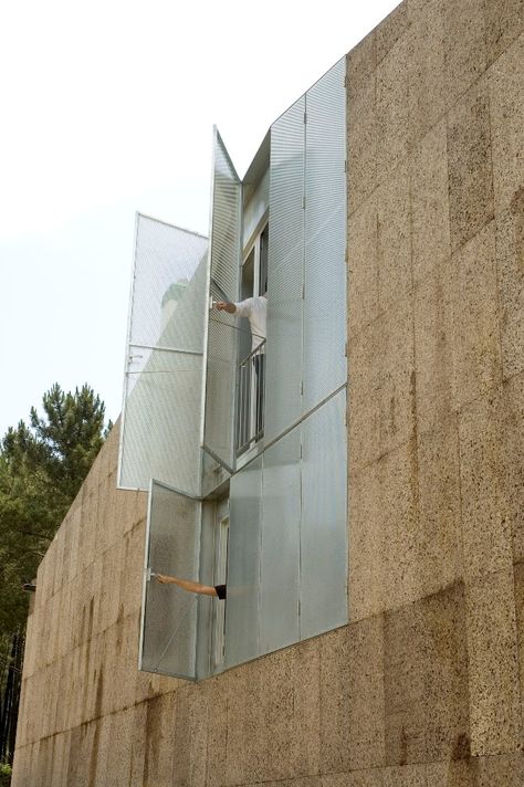 Cork House | Arquitectos Anonimos | Media - Photos and Videos - 5 | Archello Timber Frame Architecture, Cork House, Translucent Wall, Cork Wall, Passive House, Window Shutters, Wall Systems, Architecture Presentation, Window Box