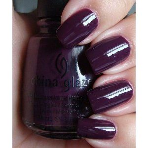 China Glaze Urban-Night Plum Wedding Nails, Dark Purple Wedding, Purple Manicure, Wedding Manicure, China Glaze Nail Polish, Nails For Bride, Plum Wedding, Purple Bridesmaids, Wedding Nails For Bride