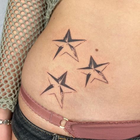 Stars for @anjoliebarf ! Thanks for the bolognese! @nou.barcelona ❤️ . . . . . #startattoo #handpoked #dotworktattoo #blackwork #hiptattoo | Instagram Cool Star Tattoos, Tattoo Ideas Stars, 3 Stars Tattoo, Star Face Tattoo, Star Tattoo Ideas, Inspo Tattoo, Tattoo Star, Barcelona Tattoo, Hipster Tattoo