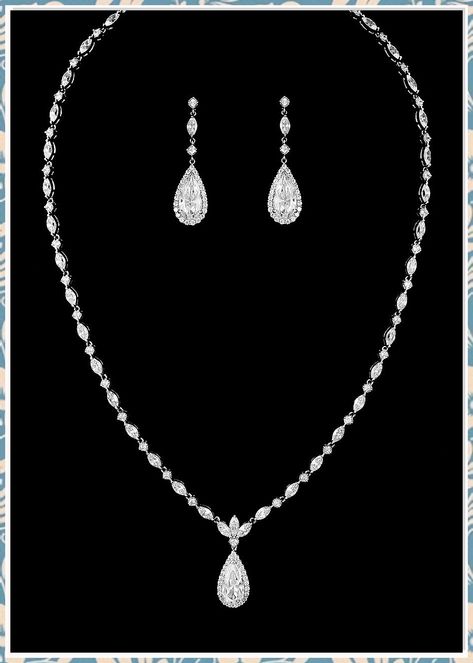 Elevate your look with these 13 stunning jewelry set ideas that will add the perfect touch of glamour to any outfit. From elegant pearls to dazzling diamonds, this collection has something for every style. Find your new favorite piece and upgrade your style today! Wedding Jewelry Set, Silver Jewellery Indian, Bling Wedding, Silver Jewelry Design, Engagement Rings Opal, Silver Jewellery Sets, Anniversary Jewelry, Jewelry Outfit, Wedding Jewelry Sets