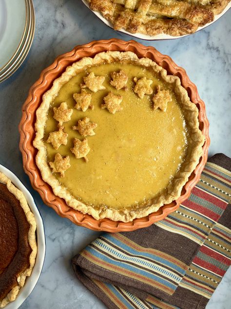 Nutmeg-Maple Custard Pie Maple Custard Pie, Maple Custard, Maple Pie, Milk Pie, Pie Pastry, Custard Recipe, Custard Pudding, Baked Pie Crust, Pumpkin Pies