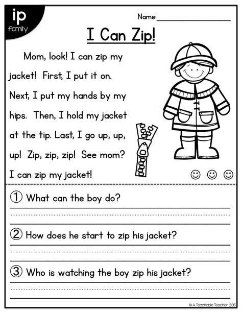 1st Grade Reading Worksheets, First Grade Reading Comprehension, Reading Comprehension Kindergarten, Fluency Passages, Printable Kindergarten, Kindergarten Reading Worksheets, Short Vowel Words, Practice Reading, First Grade Reading